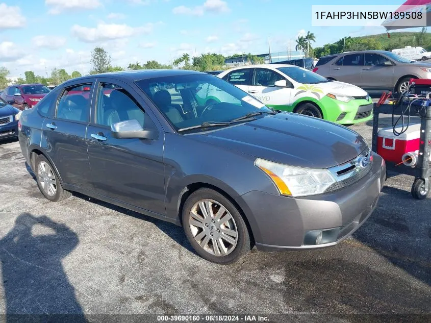 2011 Ford Focus Sel VIN: 1FAHP3HN5BW189508 Lot: 39690160