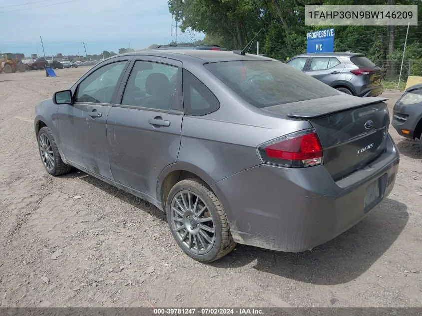 2011 Ford Focus Ses VIN: 1FAHP3GN9BW146209 Lot: 39781247