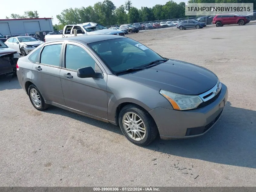 1FAHP3FN9BW198215 2011 Ford Focus Se