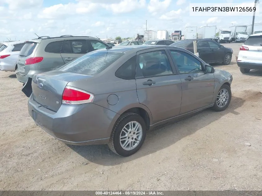 1FAHP3FN3BW126569 2011 Ford Focus Se