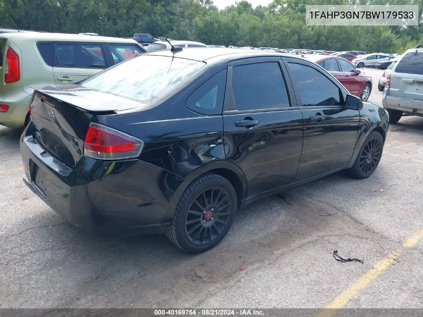 2011 Ford Focus Ses VIN: 1FAHP3GN7BW179533 Lot: 40169754