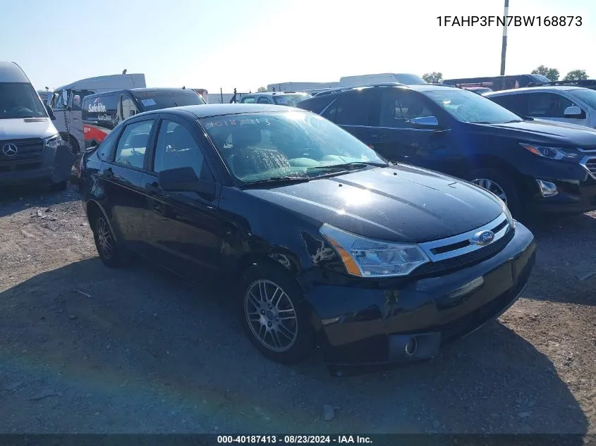 2011 Ford Focus Se VIN: 1FAHP3FN7BW168873 Lot: 40187413