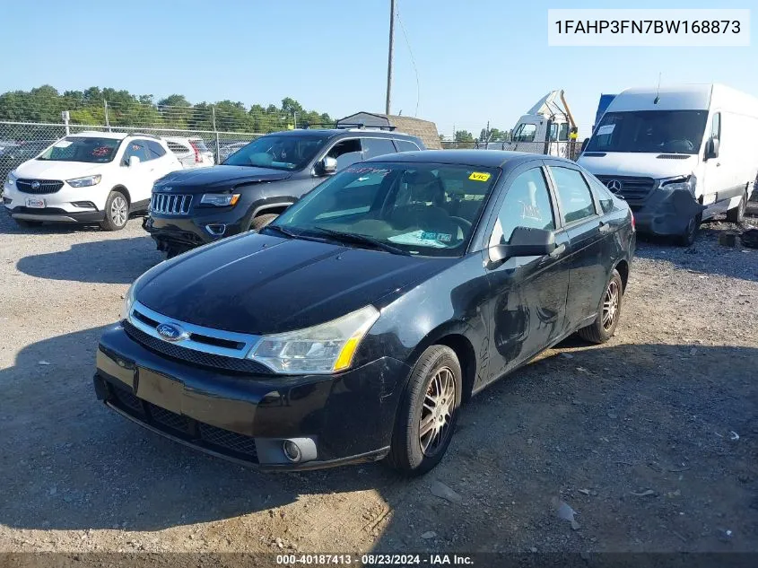 2011 Ford Focus Se VIN: 1FAHP3FN7BW168873 Lot: 40187413