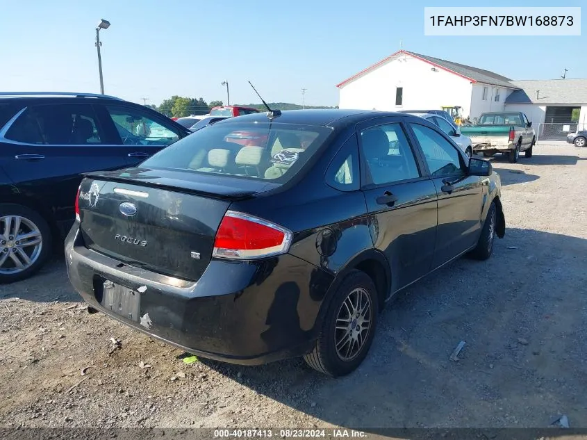 2011 Ford Focus Se VIN: 1FAHP3FN7BW168873 Lot: 40187413