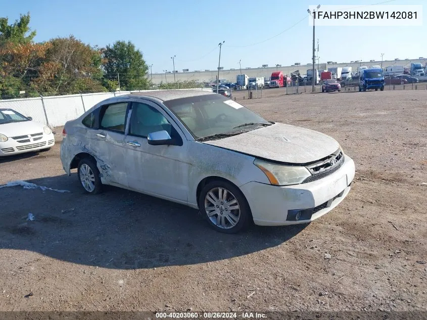 1FAHP3HN2BW142081 2011 Ford Focus Sel