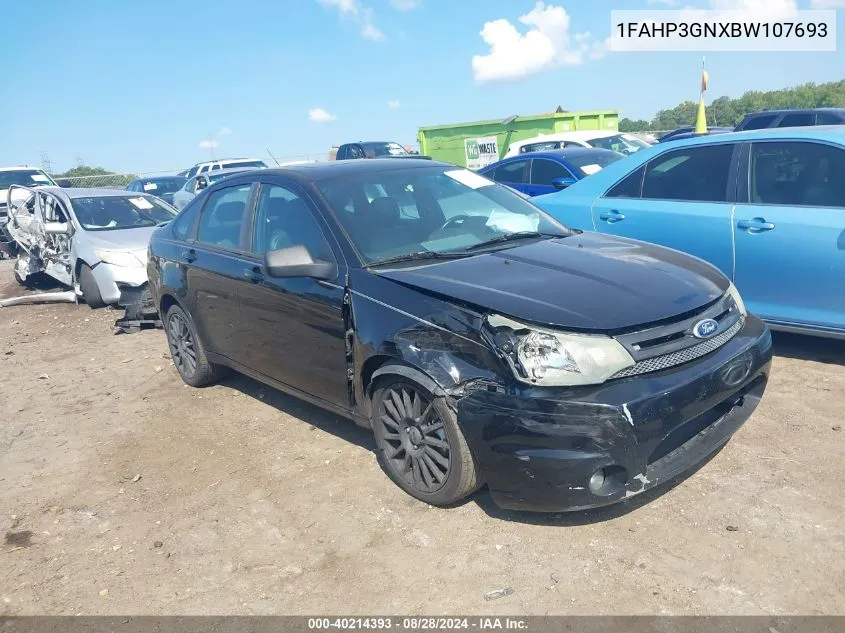 1FAHP3GNXBW107693 2011 Ford Focus Ses