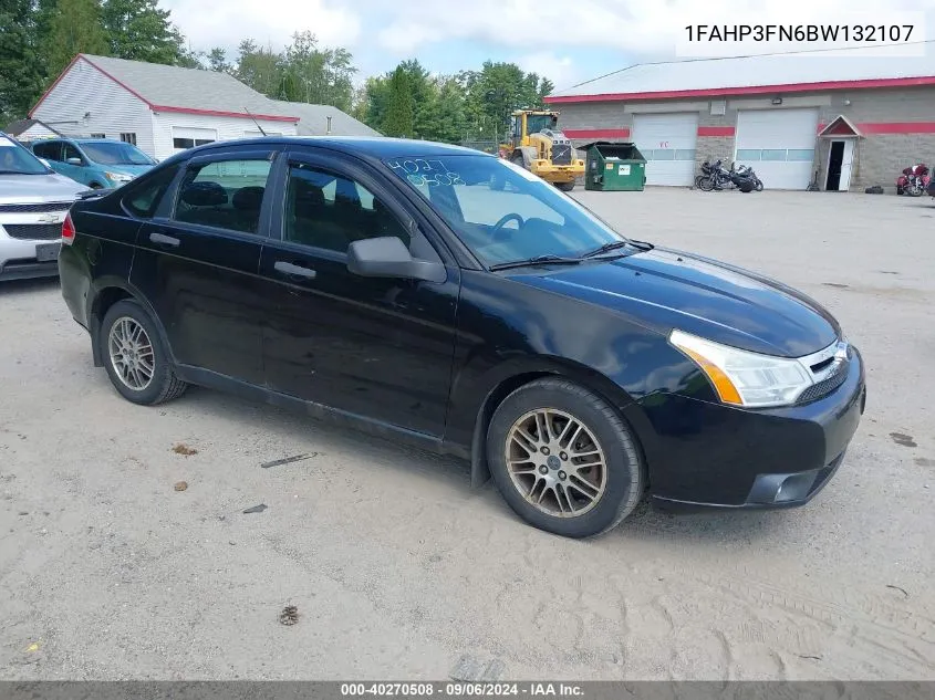 2011 Ford Focus Se VIN: 1FAHP3FN6BW132107 Lot: 40270508