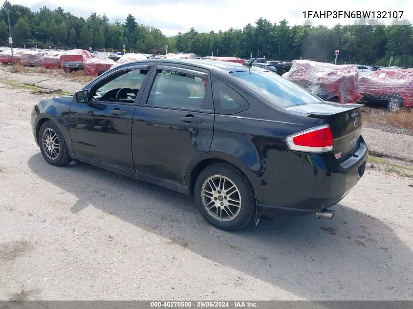 2011 Ford Focus Se VIN: 1FAHP3FN6BW132107 Lot: 40270508