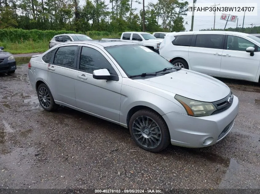 2011 Ford Focus Ses VIN: 1FAHP3GN3BW124707 Lot: 40278103