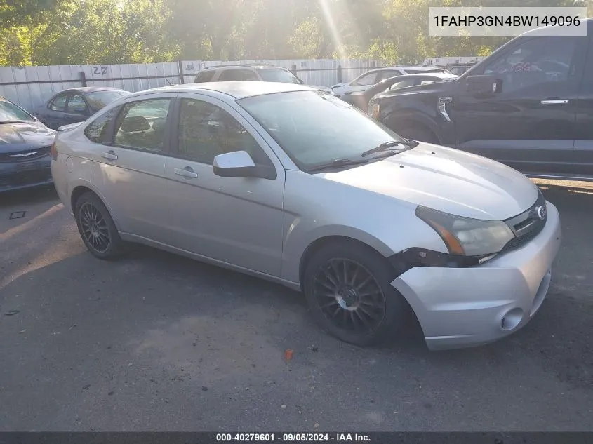 2011 Ford Focus Ses VIN: 1FAHP3GN4BW149096 Lot: 40279601