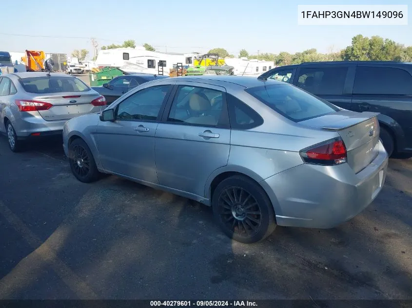 2011 Ford Focus Ses VIN: 1FAHP3GN4BW149096 Lot: 40279601