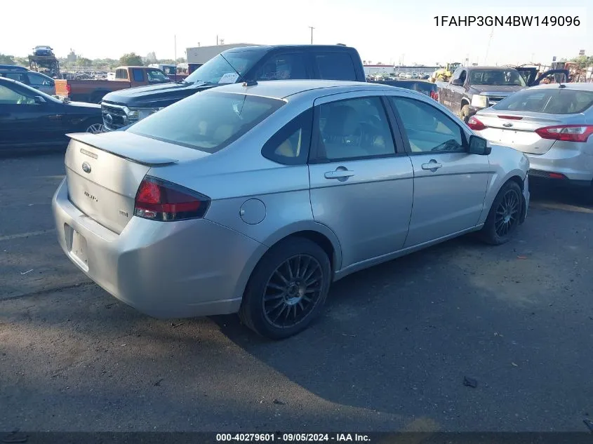 1FAHP3GN4BW149096 2011 Ford Focus Ses