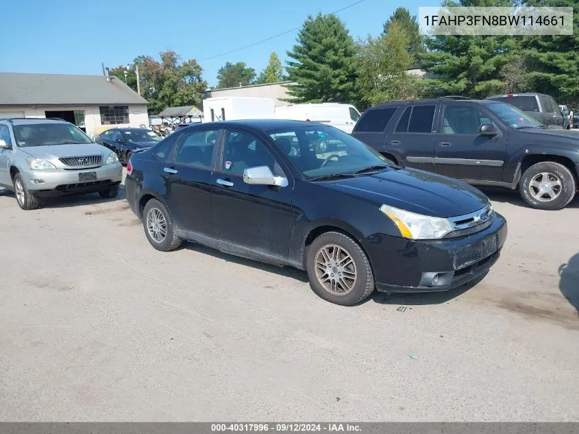 2011 Ford Focus Se VIN: 1FAHP3FN8BW114661 Lot: 40317996