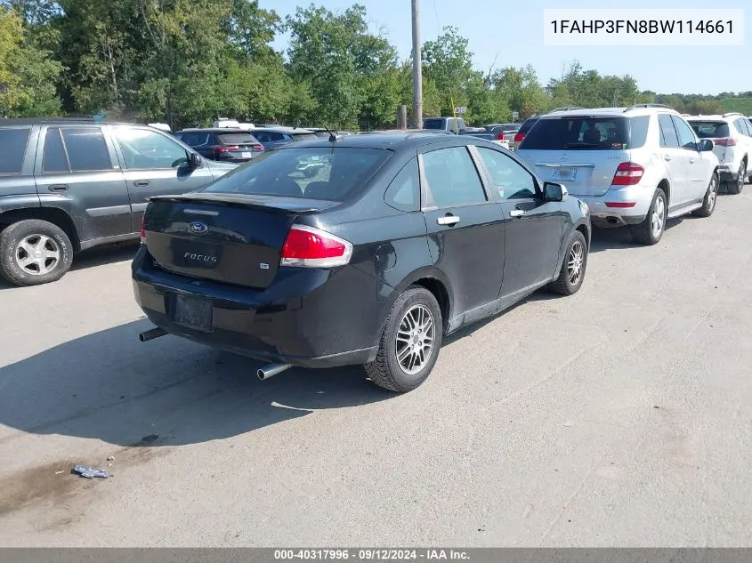 1FAHP3FN8BW114661 2011 Ford Focus Se