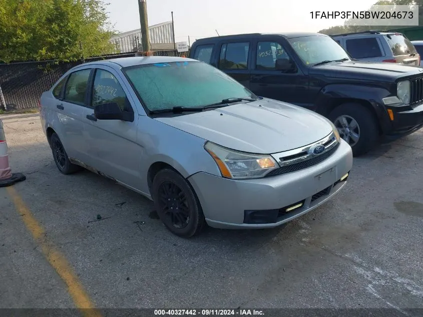 2011 Ford Focus Se VIN: 1FAHP3FN5BW204673 Lot: 40327442