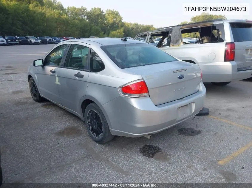 2011 Ford Focus Se VIN: 1FAHP3FN5BW204673 Lot: 40327442