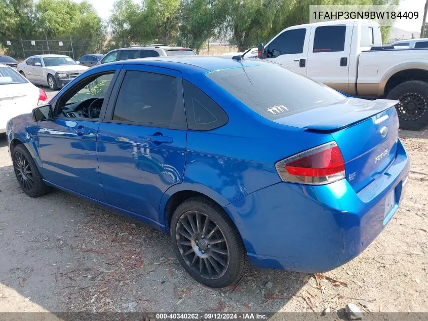 2011 Ford Focus Ses VIN: 1FAHP3GN9BW184409 Lot: 40340262