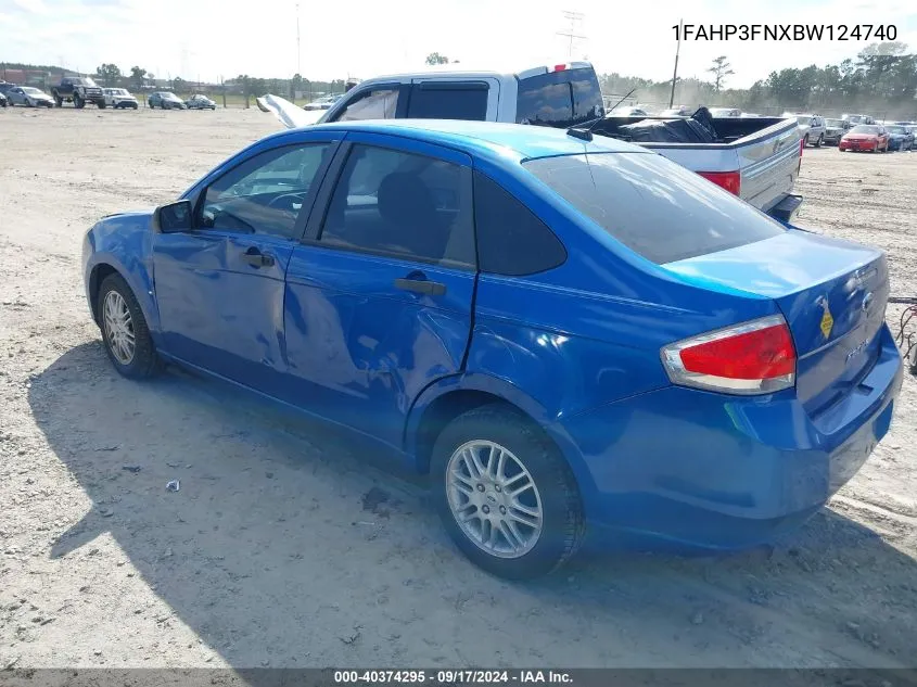 1FAHP3FNXBW124740 2011 Ford Focus Se