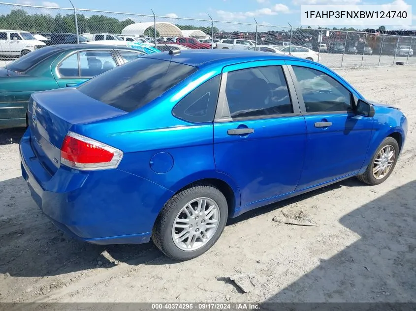 1FAHP3FNXBW124740 2011 Ford Focus Se