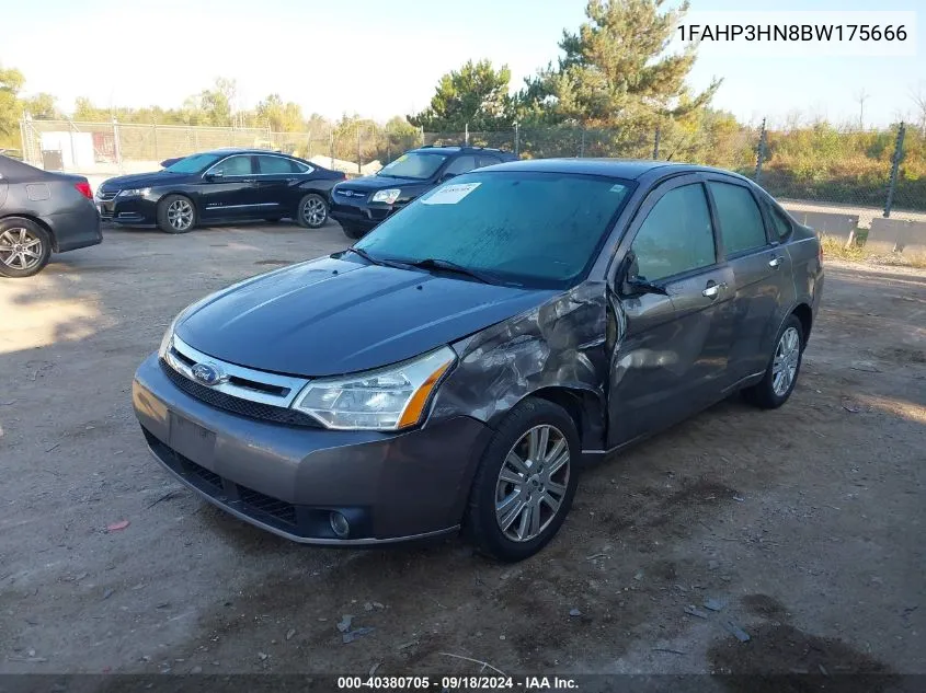 2011 Ford Focus Sel VIN: 1FAHP3HN8BW175666 Lot: 40380705