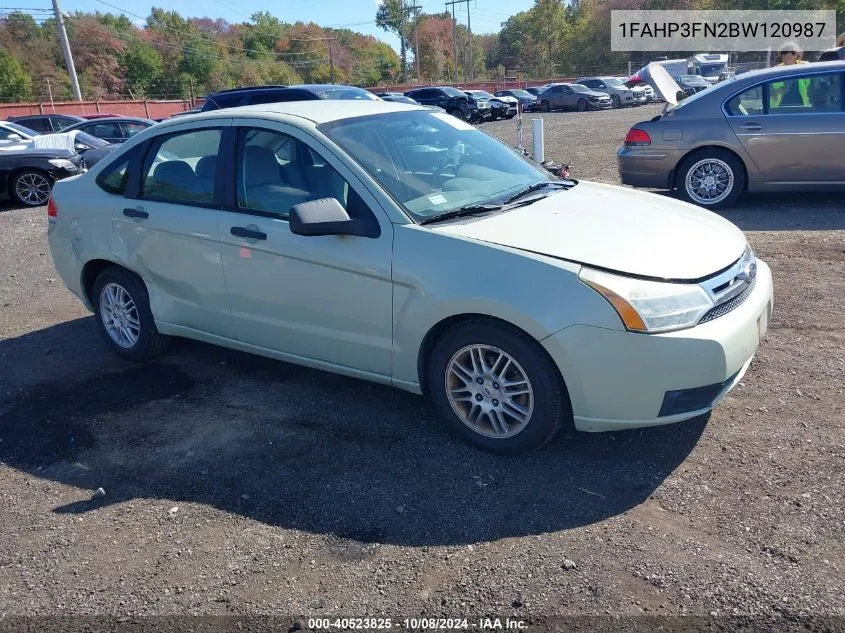 2011 Ford Focus Se VIN: 1FAHP3FN2BW120987 Lot: 40523825