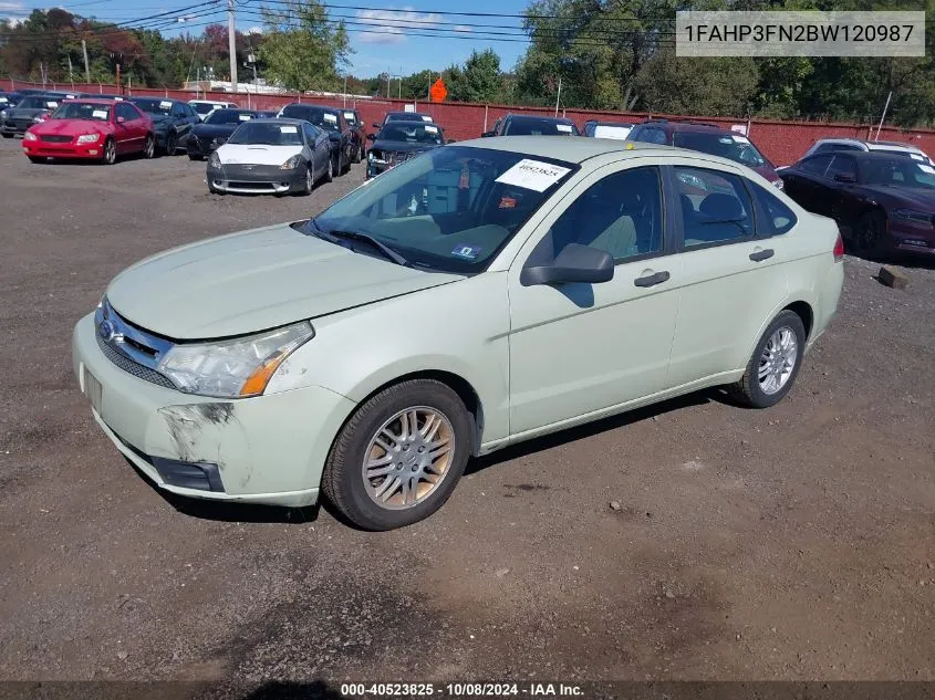 2011 Ford Focus Se VIN: 1FAHP3FN2BW120987 Lot: 40523825