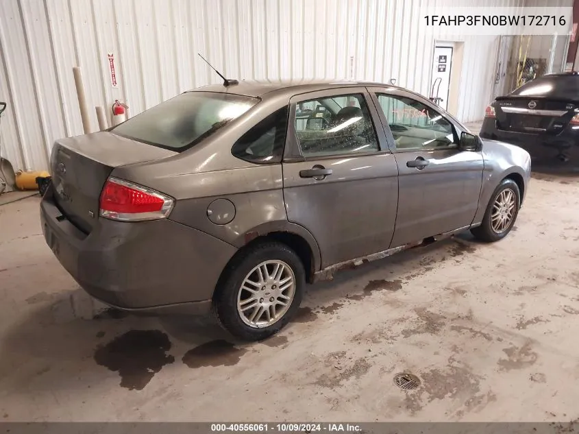 1FAHP3FN0BW172716 2011 Ford Focus Se