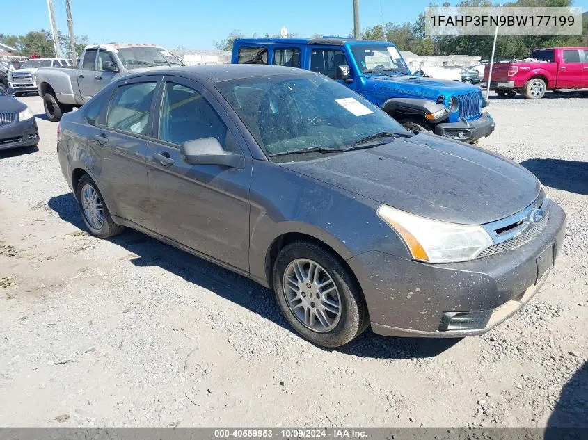 2011 Ford Focus Se VIN: 1FAHP3FN9BW177199 Lot: 40559953