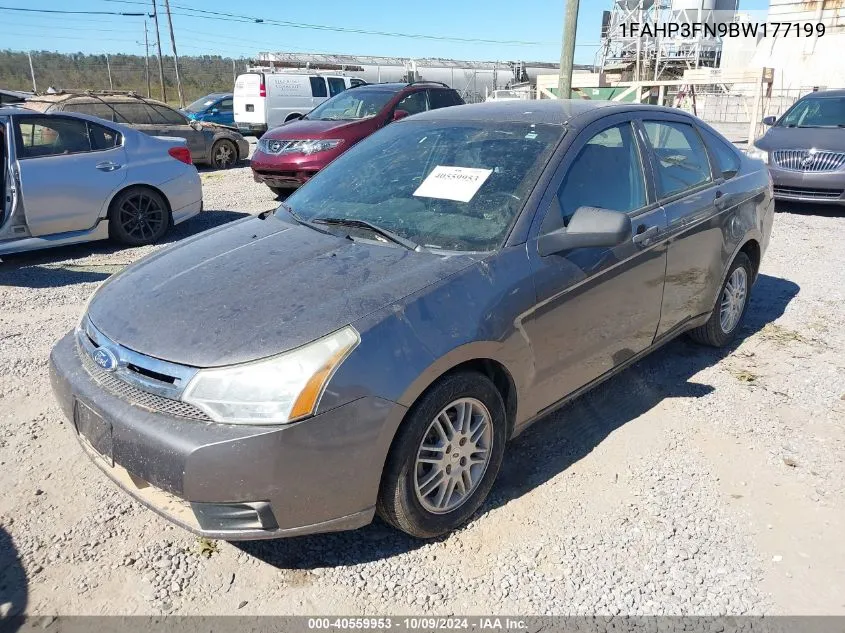 2011 Ford Focus Se VIN: 1FAHP3FN9BW177199 Lot: 40559953