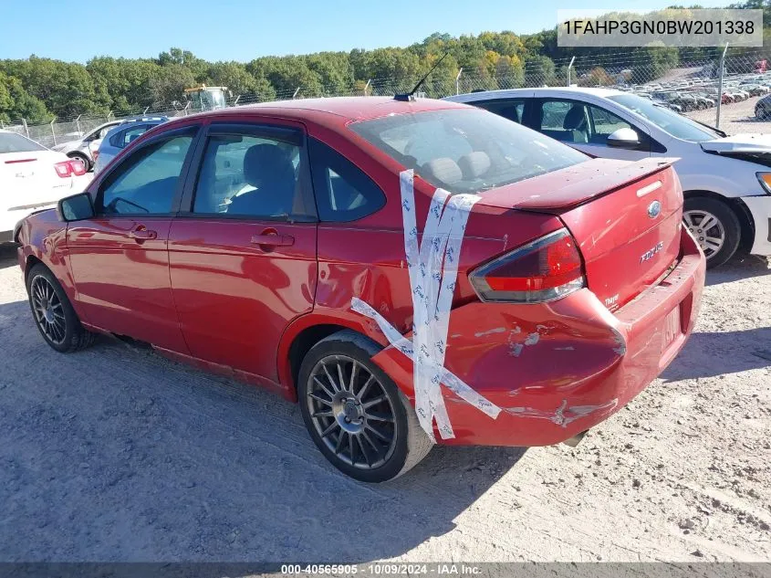 2011 Ford Focus Ses VIN: 1FAHP3GN0BW201338 Lot: 40565905