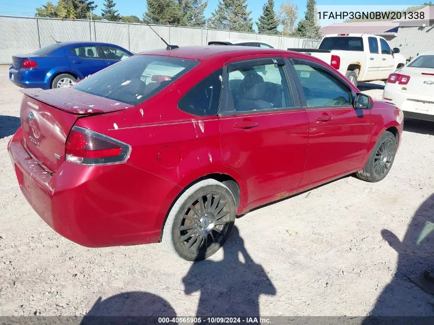 2011 Ford Focus Ses VIN: 1FAHP3GN0BW201338 Lot: 40565905