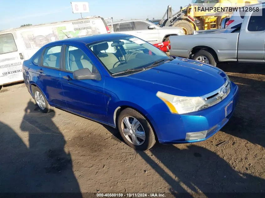 2011 Ford Focus S VIN: 1FAHP3EN7BW112868 Lot: 40580159