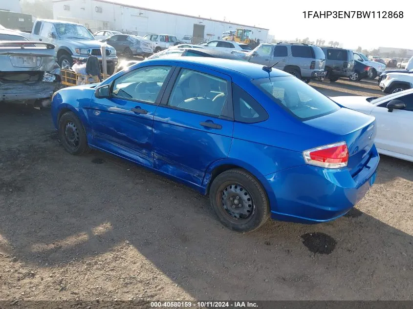 1FAHP3EN7BW112868 2011 Ford Focus S