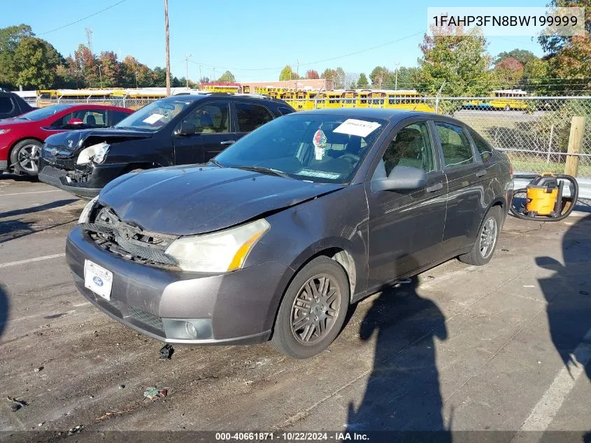 2011 Ford Focus Se VIN: 1FAHP3FN8BW199999 Lot: 40661871