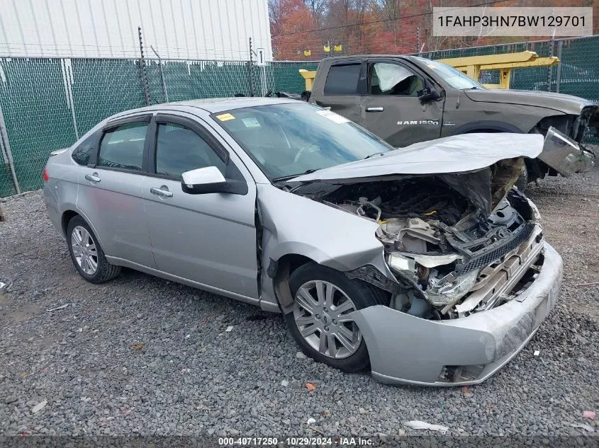 2011 Ford Focus Sel VIN: 1FAHP3HN7BW129701 Lot: 40717250