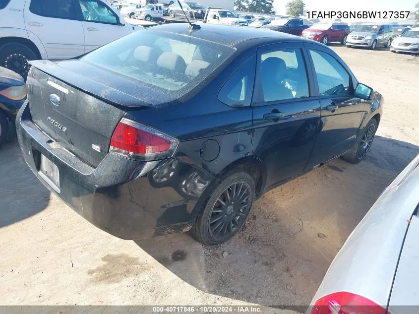 2011 Ford Focus Ses VIN: 1FAHP3GN6BW127357 Lot: 40717846