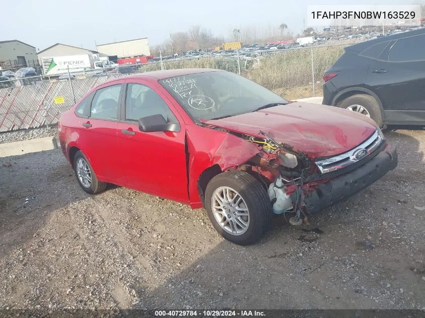 2011 Ford Focus Se VIN: 1FAHP3FN0BW163529 Lot: 40729784