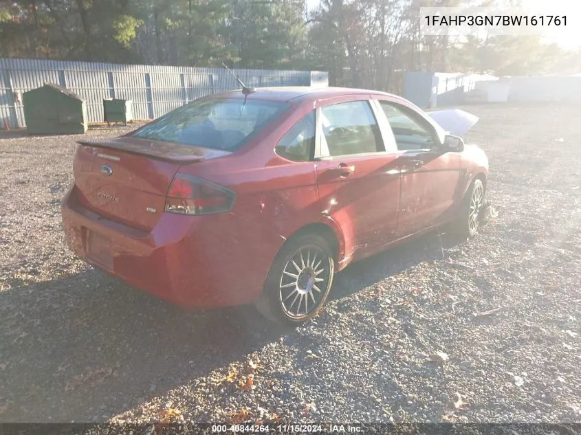 2011 Ford Focus Ses VIN: 1FAHP3GN7BW161761 Lot: 40844264