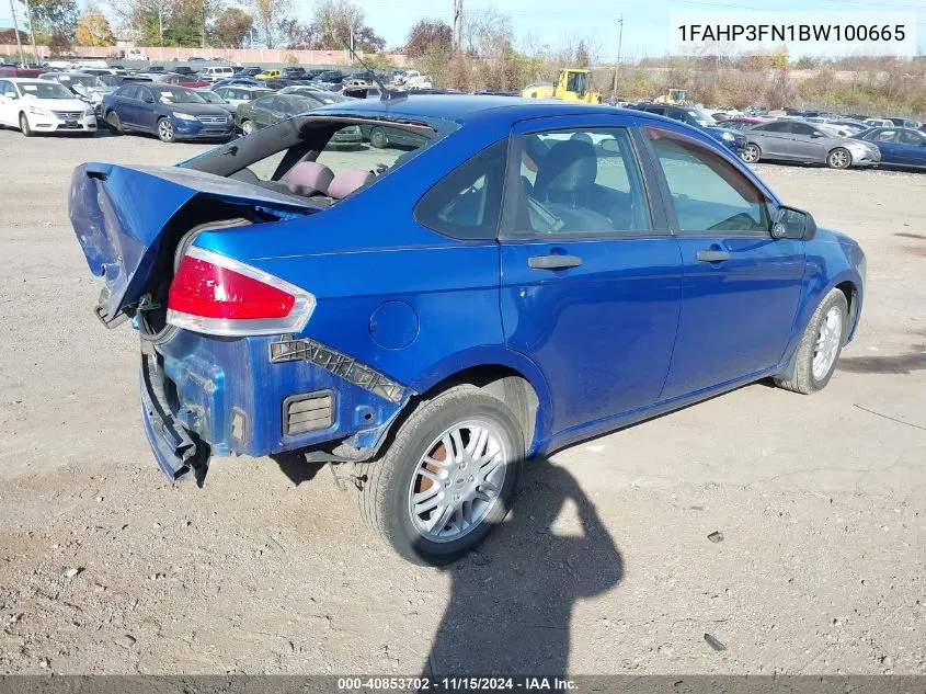 2011 Ford Focus Se VIN: 1FAHP3FN1BW100665 Lot: 40853702