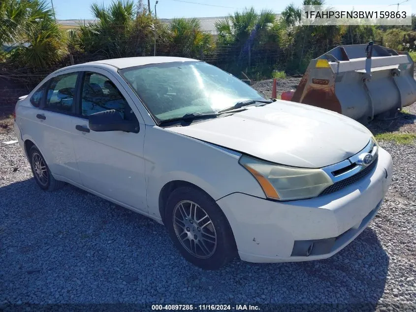 2011 Ford Focus Se VIN: 1FAHP3FN3BW159863 Lot: 40897285