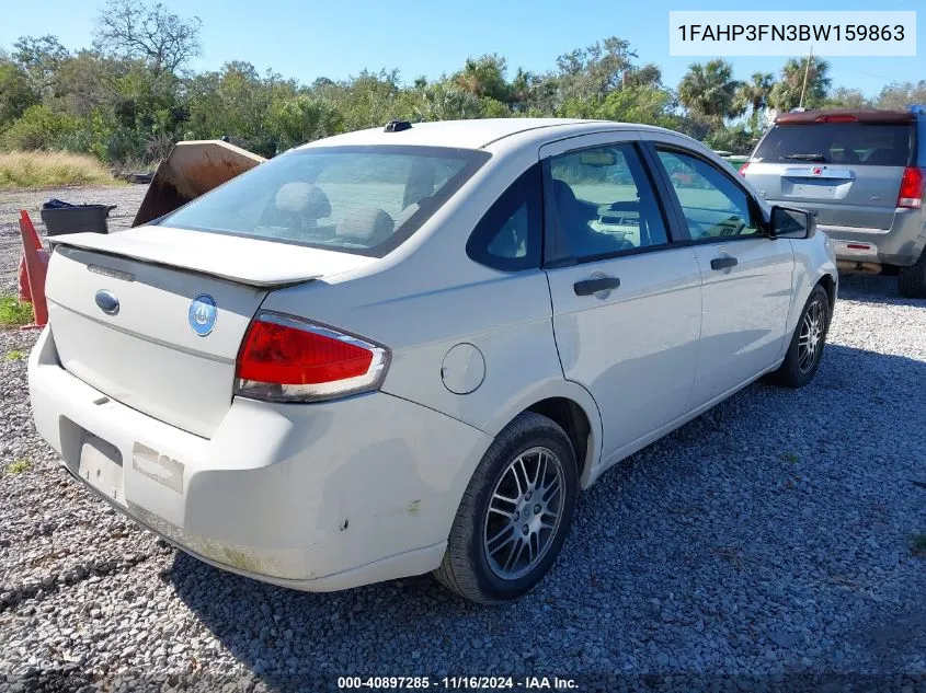 2011 Ford Focus Se VIN: 1FAHP3FN3BW159863 Lot: 40897285