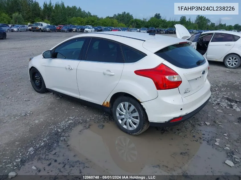 2012 Ford Focus Titanium VIN: 1FAHP3N24CL238226 Lot: 12060748