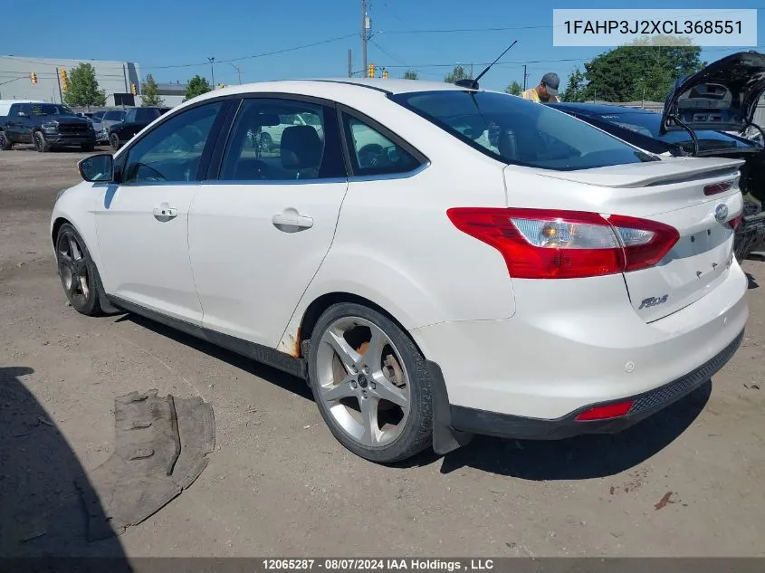 2012 Ford Focus Titanium VIN: 1FAHP3J2XCL368551 Lot: 12065287