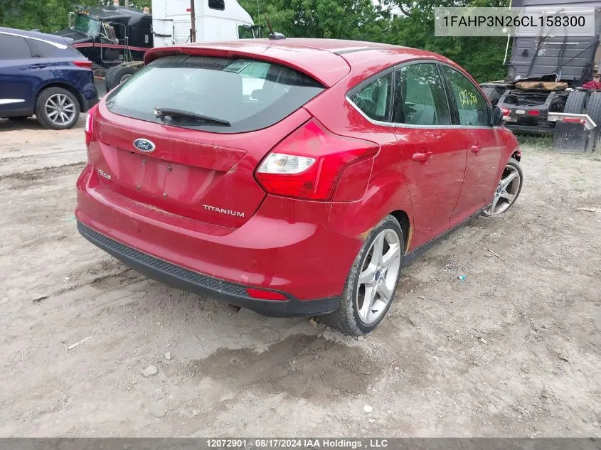 2012 Ford Focus Titanium VIN: 1FAHP3N26CL158300 Lot: 12072901