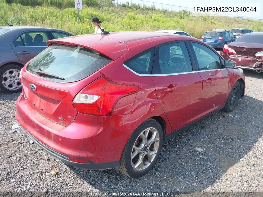 2012 Ford Focus Sel VIN: 1FAHP3M22CL340044 Lot: 12073307