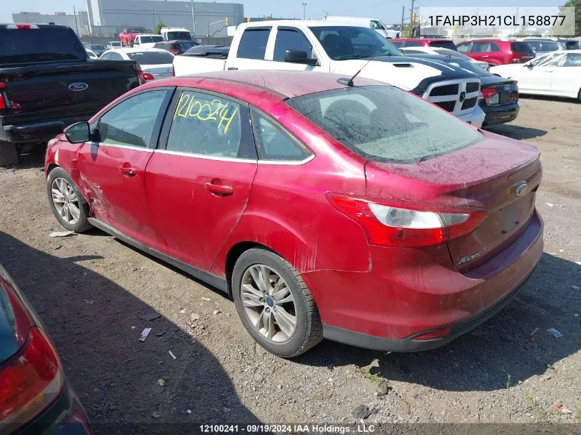 2012 Ford Focus Sel VIN: 1FAHP3H21CL158877 Lot: 12100241