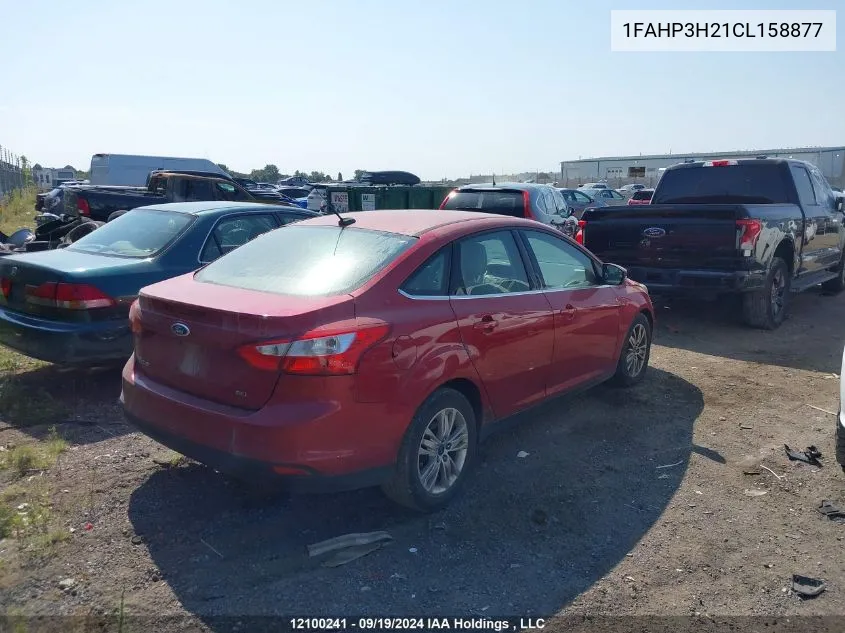 2012 Ford Focus Sel VIN: 1FAHP3H21CL158877 Lot: 12100241