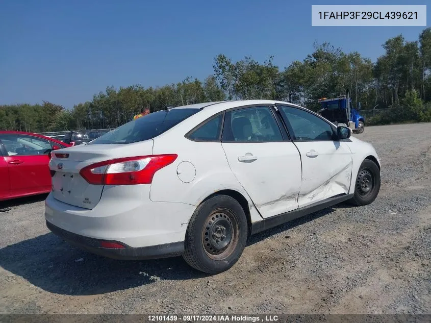 2012 Ford Focus Se VIN: 1FAHP3F29CL439621 Lot: 12101459