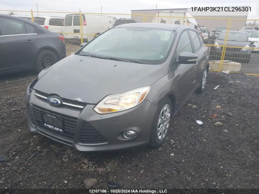 2012 Ford Focus VIN: 1FAHP3K21CL296301 Lot: 12107166