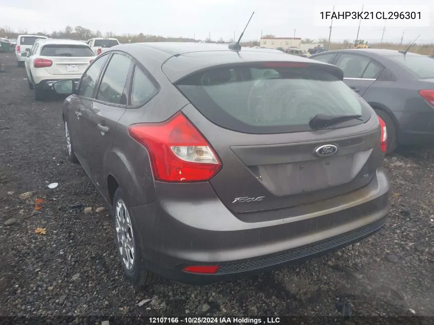 2012 Ford Focus VIN: 1FAHP3K21CL296301 Lot: 12107166